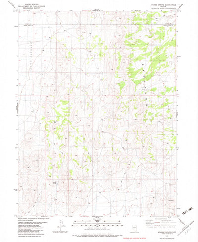 United States Geological Survey Ayarbe Spring, NV (1982, 24000-Scale) digital map
