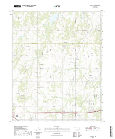 United States Geological Survey Aydelotte, OK (2022, 24000-Scale) digital map