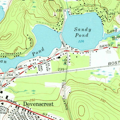United States Geological Survey Ayer, MA (1966, 24000-Scale) digital map