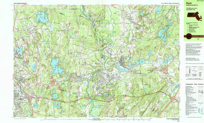 United States Geological Survey Ayer, MA (1988, 25000-Scale) digital map