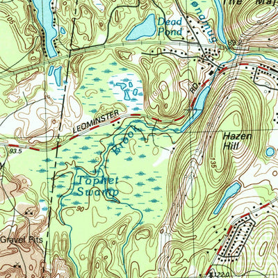 United States Geological Survey Ayer, MA (1988, 25000-Scale) digital map