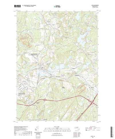 United States Geological Survey Ayer, MA (2021, 24000-Scale) digital map