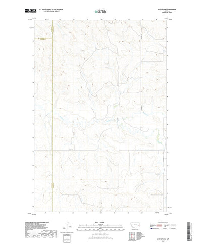 United States Geological Survey Ayer Spring, MT (2020, 24000-Scale) digital map