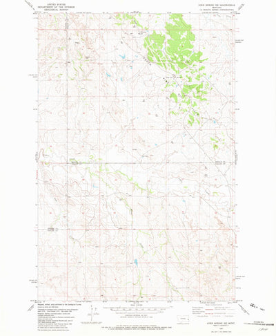 United States Geological Survey Ayer Spring NE, MT (1981, 24000-Scale) digital map