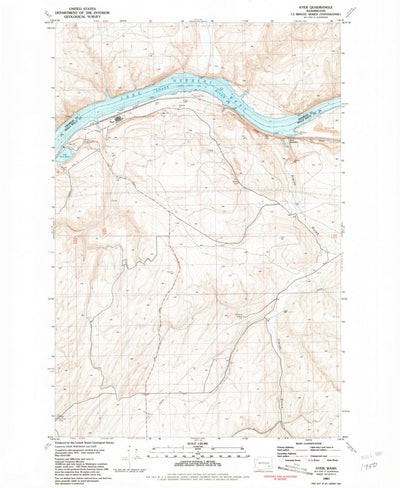 United States Geological Survey Ayer, WA (1981, 24000-Scale) digital map