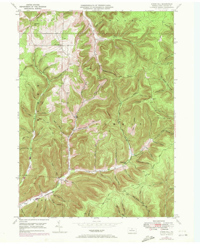 United States Geological Survey Ayers Hill, PA (1947, 24000-Scale) digital map