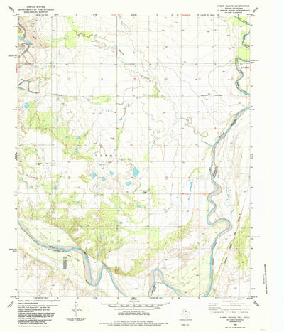 United States Geological Survey Ayers Island, TX-OK (1985, 24000-Scale) digital map