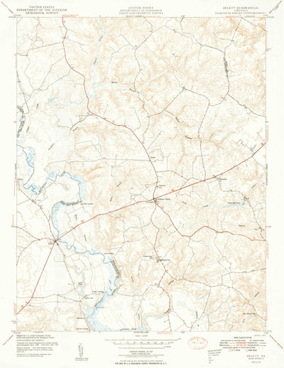 United States Geological Survey Aylett, VA (1949, 24000-Scale) digital map