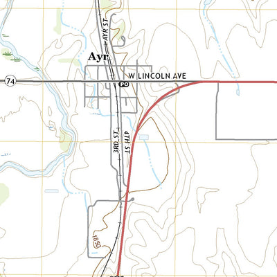United States Geological Survey Ayr, NE (2021, 24000-Scale) digital map