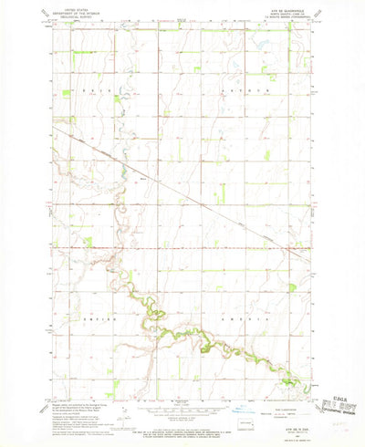 United States Geological Survey Ayr SE, ND (1967, 24000-Scale) digital map