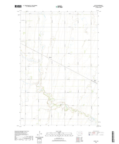 United States Geological Survey Ayr SE, ND (2020, 24000-Scale) digital map