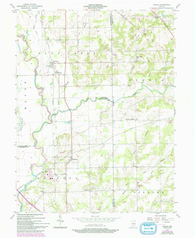 United States Geological Survey Azalia, IN (1957, 24000-Scale) digital map