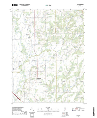 United States Geological Survey Azalia, IN (2022, 24000-Scale) digital map