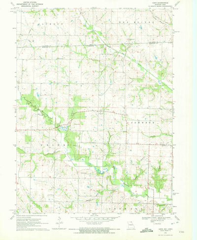 United States Geological Survey Azen, MO-IA (1970, 24000-Scale) digital map
