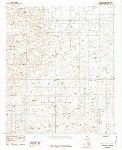 United States Geological Survey Azotea Peak, NM (1985, 24000-Scale) digital map