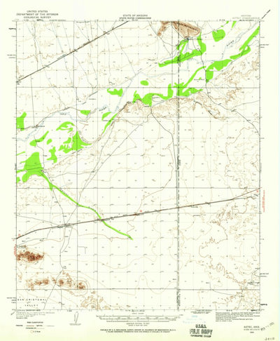 United States Geological Survey Aztec, AZ (1950, 62500-Scale) digital map