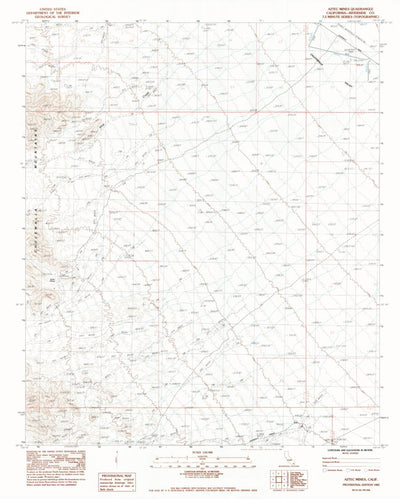 United States Geological Survey Aztec Mines, CA (1983, 24000-Scale) digital map