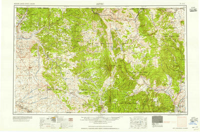 United States Geological Survey Aztec, NM-CO (1958, 250000-Scale) digital map