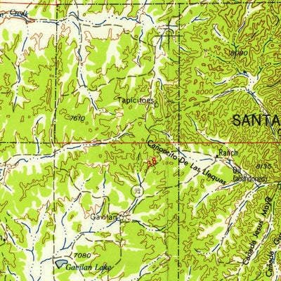 United States Geological Survey Aztec, NM-CO (1958, 250000-Scale) digital map