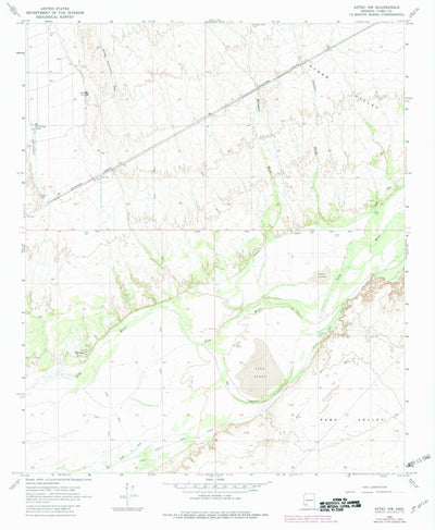 United States Geological Survey Aztec NW, AZ (1965, 24000-Scale) digital map