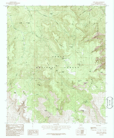 United States Geological Survey Aztec Peak, AZ (1986, 24000-Scale) digital map