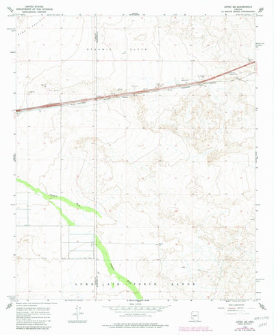 United States Geological Survey Aztec SE, AZ (1965, 24000-Scale) digital map