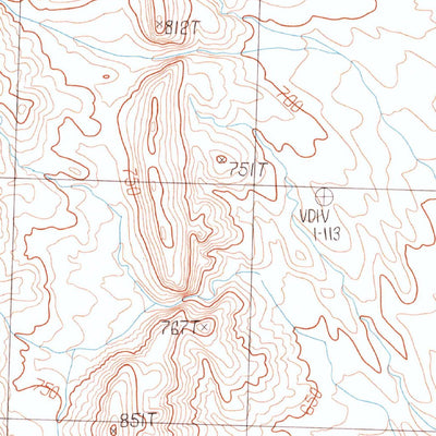 United States Geological Survey Azure Ridge, NV-AZ (1983, 24000-Scale) digital map