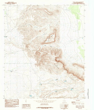 United States Geological Survey Babb Canyon, TX (1984, 24000-Scale) digital map