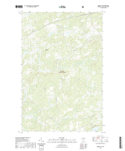 United States Geological Survey Babbitt SW, MN (2022, 24000-Scale) digital map