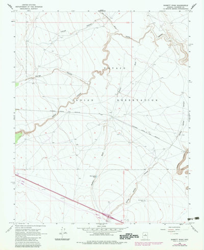 United States Geological Survey Babbitt Wash, AZ (1968, 24000-Scale) digital map
