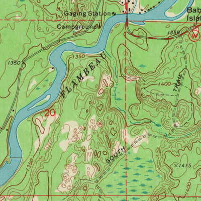 United States Geological Survey Babbs Island, WI (1971, 24000-Scale) digital map