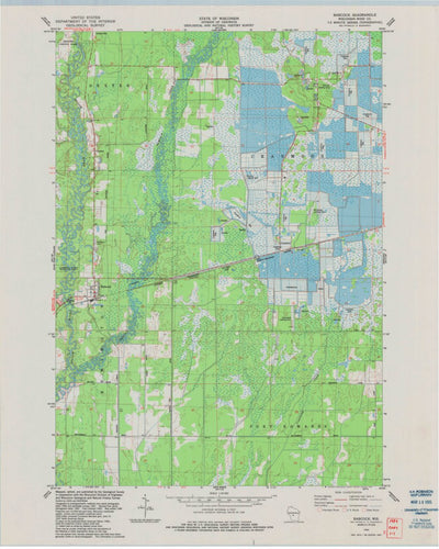 United States Geological Survey Babcock, WI (1984, 24000-Scale) digital map