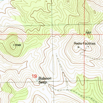 United States Geological Survey Baboon Peak, UT (1989, 24000-Scale) digital map