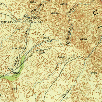 United States Geological Survey Baboquivari Peak, AZ (1944, 62500-Scale) digital map
