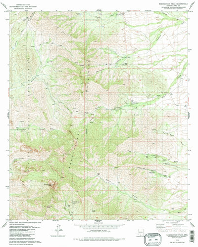 United States Geological Survey Baboquivari Peak, AZ (1979, 24000-Scale) digital map