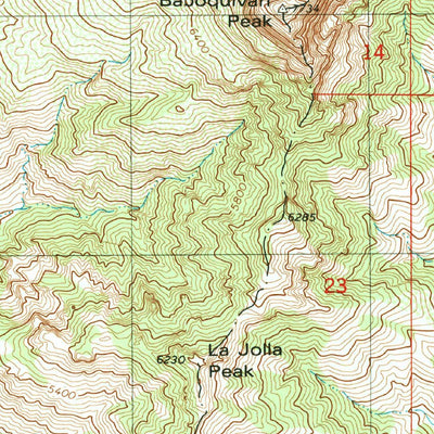 United States Geological Survey Baboquivari Peak, AZ (1979, 24000-Scale) digital map