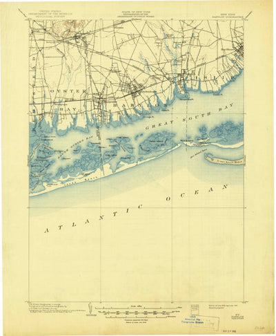 United States Geological Survey Babylon, NY (1903, 62500-Scale) digital map