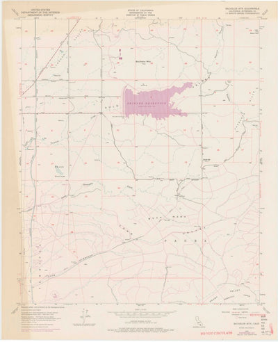 United States Geological Survey Bachelor Mountain, CA (1973, 24000-Scale) digital map