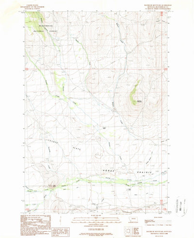 United States Geological Survey Bachelor Mountain, MT (1988, 24000-Scale) digital map