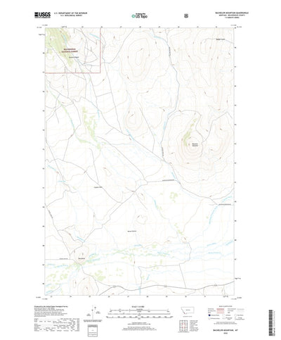 United States Geological Survey Bachelor Mountain, MT (2020, 24000-Scale) digital map