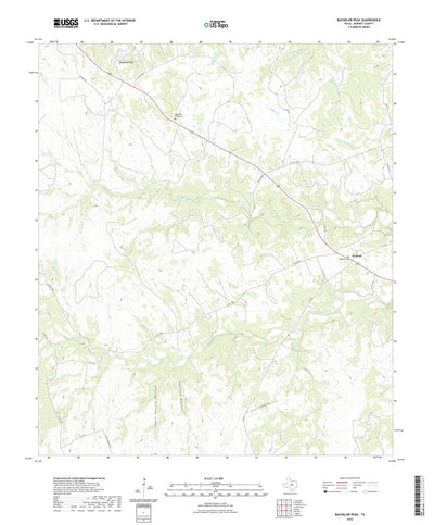 United States Geological Survey Bachelor Peak, TX (2022, 24000-Scale) digital map