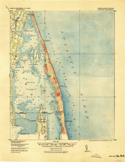 United States Geological Survey Back Bay, VA-NC (1916, 62500-Scale) digital map