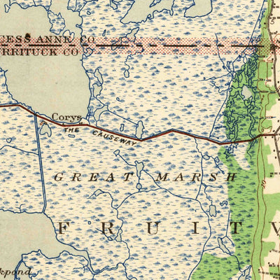 United States Geological Survey Back Bay, VA-NC (1943, 62500-Scale) digital map