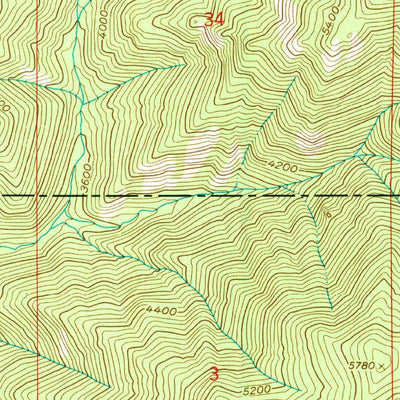 United States Geological Survey Bacon Peak, ID (1963, 24000-Scale) digital map