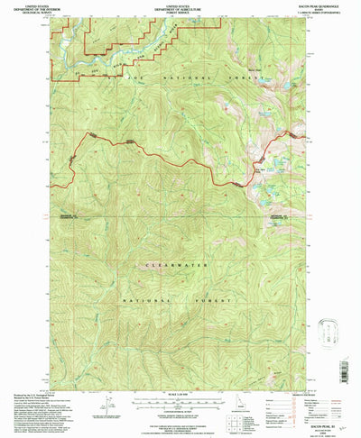 United States Geological Survey Bacon Peak, ID (1994, 24000-Scale) digital map