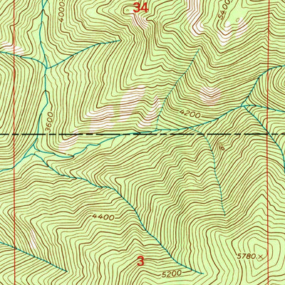 United States Geological Survey Bacon Peak, ID (1994, 24000-Scale) digital map