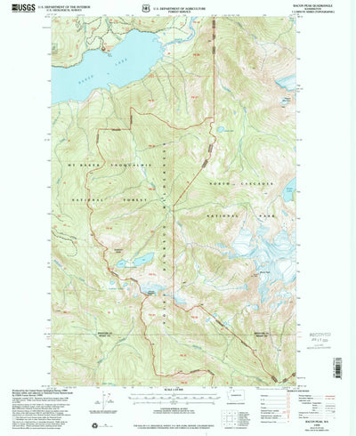 United States Geological Survey Bacon Peak, WA (1999, 24000-Scale) digital map
