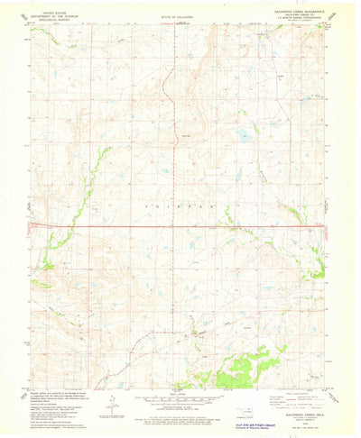 United States Geological Survey Baconrind Creek, OK (1978, 24000-Scale) digital map