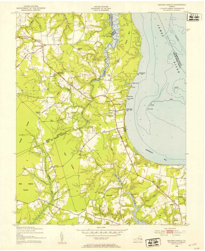 United States Geological Survey Bacons Castle, VA (1948, 24000-Scale) digital map