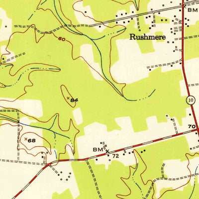 United States Geological Survey Bacons Castle, VA (1948, 24000-Scale) digital map